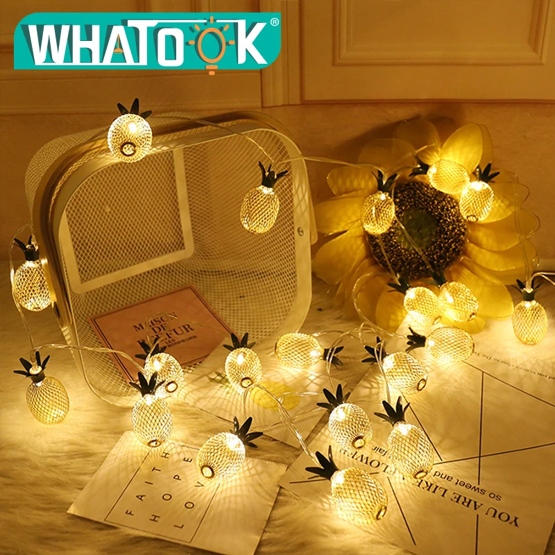 

5m 40pcs Pineapple String Lights New Year Wedding Party Garland Led Light for Outdoor Christmas Decoration Warm White Lighting