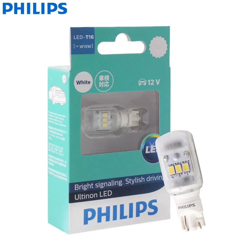 Philips Ultinon светодиодный T15 T16 W16W гирлянда 38 мм 43 мм мульти розетки ULWX1 12 В светодиодный светильник для интерьера лампа для чтения сигнальный светильник(один