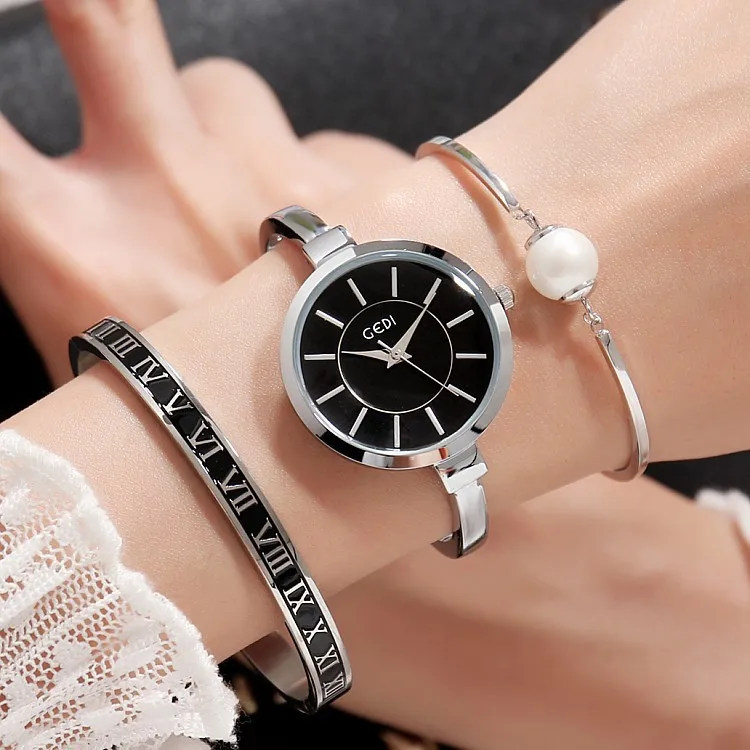 3 шт./комплект женские наручные часы с браслетом | Наручные