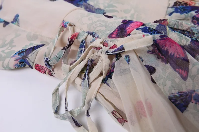 Шифоновое длинное платье с цветочным принтом женские платья Макси 2017