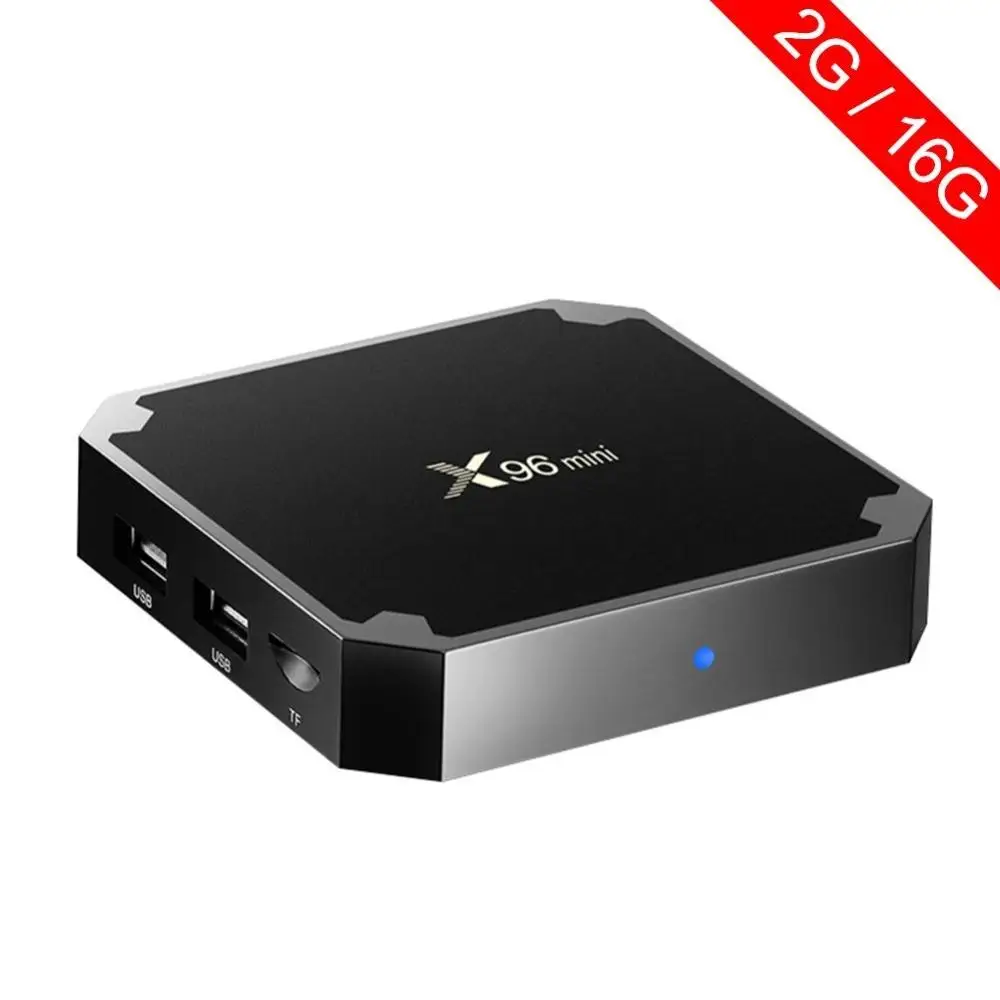 Оригинальный X96mini Android 7 1 X96 Мини Смарт ТВ-бокс четырехъядерный Amlogic S905W 2 ГБ + 16 Гб