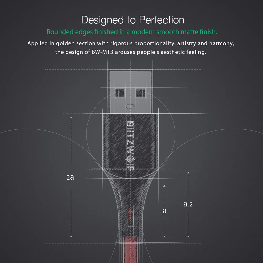 BlitzWolf BW-MT3 type C Micro USB 5 в 3 А 2 в 1 кабель передачи данных для быстрой зарядки для samsung Galaxy S10 9 для huawei mate 20 Pro 3 фута 6 футов