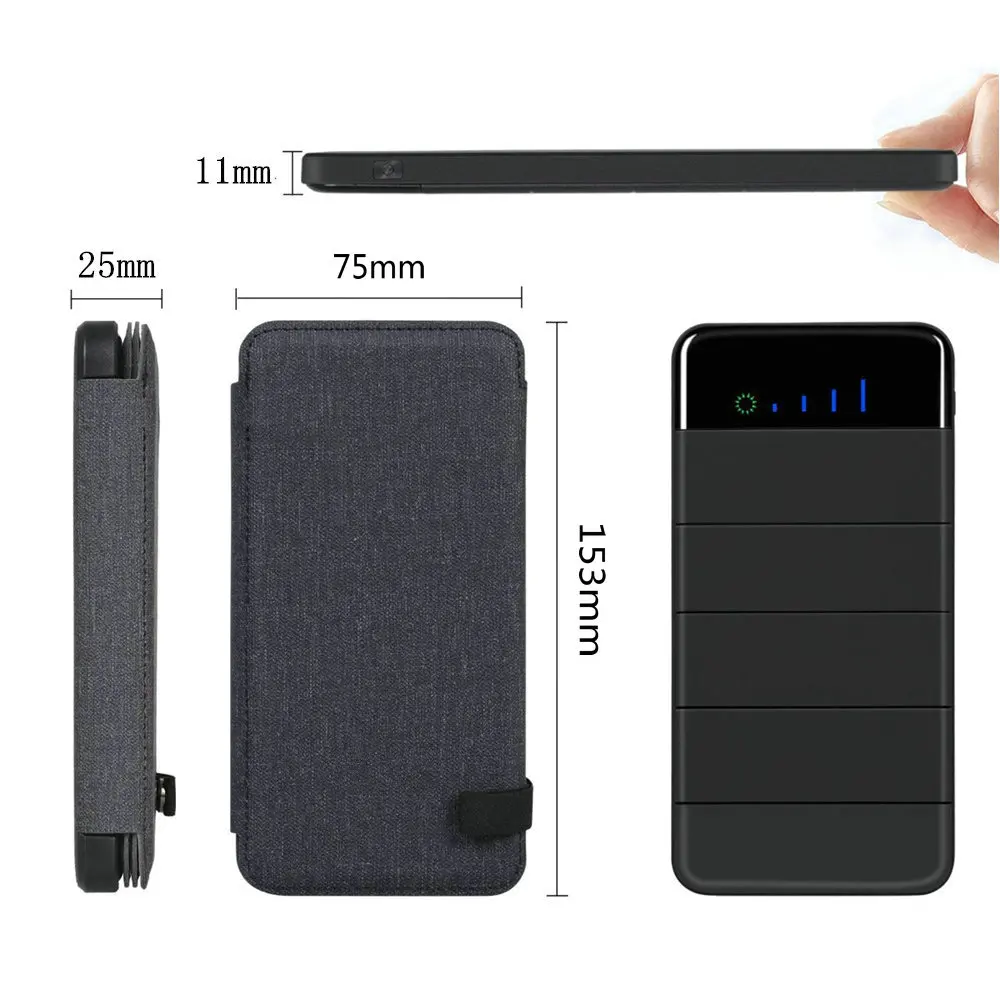 Складной Портативный Панели солнечные 5V Power Bank Bateria солнечной Батарея для стол для мобильного телефона на открытом воздухе светодиодный светильник с двумя портами USB