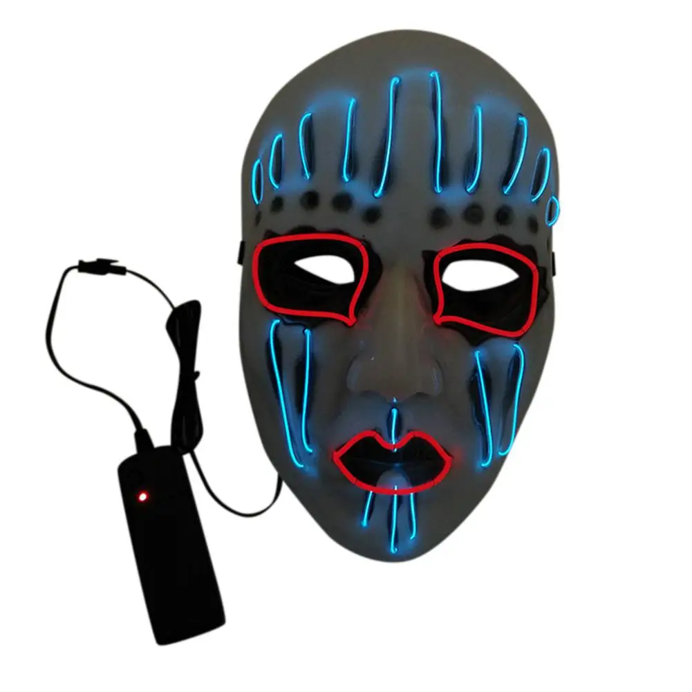 mrwonder Women Men Unisex Halloween Mask LED Light Up EL Wire Cosplay for Festival Party Costume | Тематическая одежда и