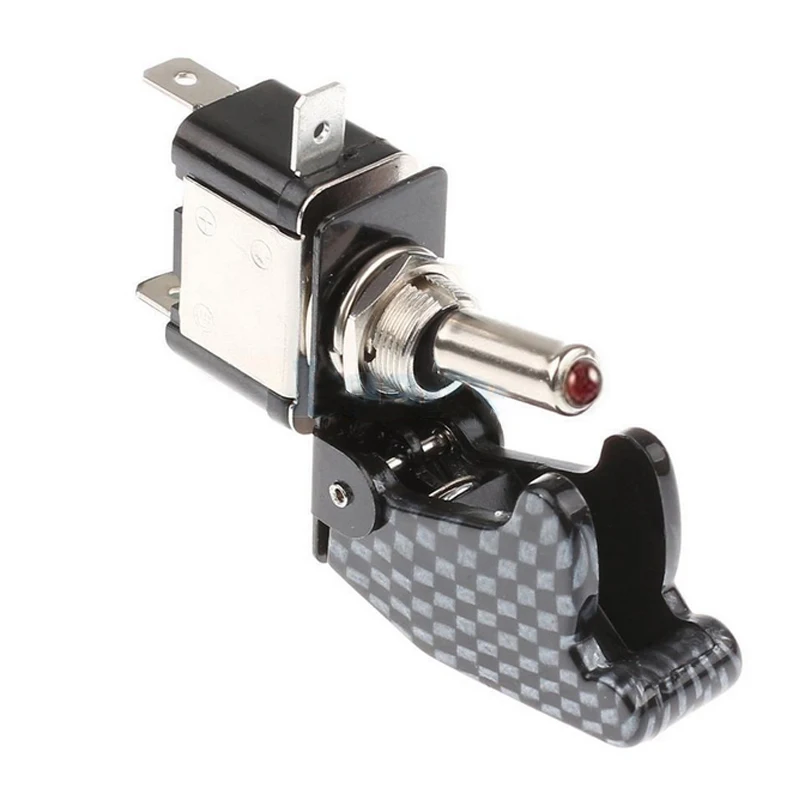 Автомобисветильник светодиодный ПЕРЕКЛЮЧАТЕЛЬ SPST тумблер с защитной крышкой 12 В