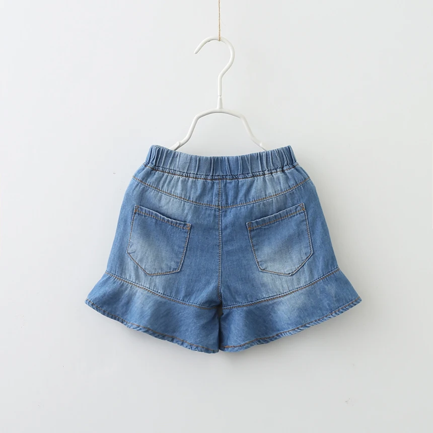 70489234 Летние 2017 Новых Младенцев Девушки Шорты Джинсовые Вышивка Дети Мода Детская