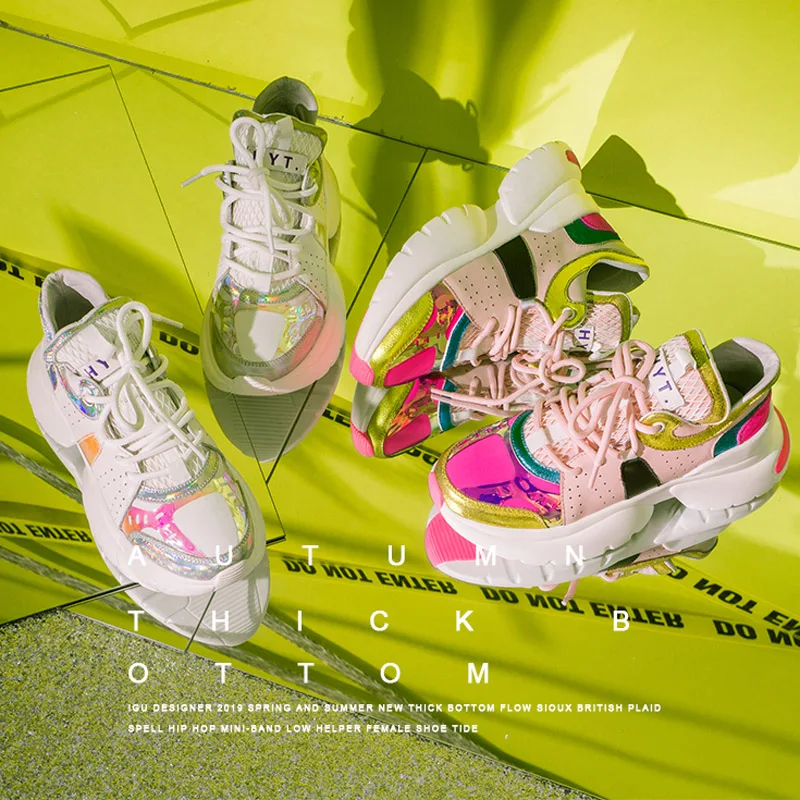 IGU кроссовки женские повседневные 2019 новейшая женская обувь из натуральной кожи