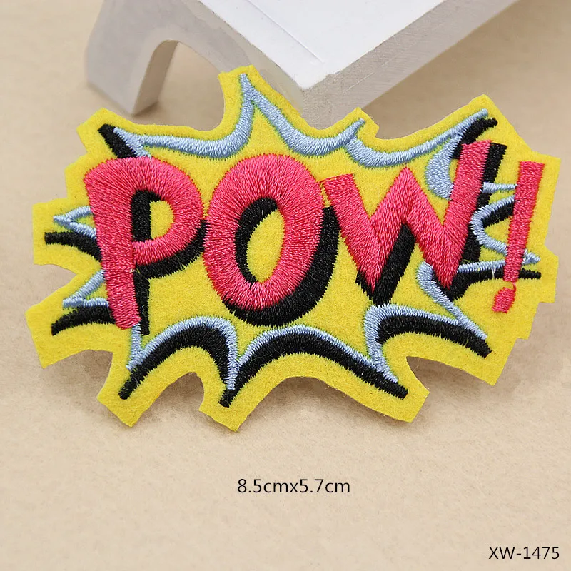 Надпись OMG WOW Cool Oops Boom Yeah Love Pow вышивка нашивки для одежды гладить на одежде Сумка Аппликации значок полосы стикер