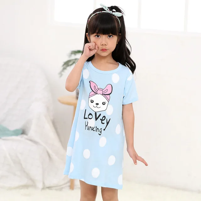 Брендовые вечерние платья принцессы для девочек Модная ночная рубашка с принтом