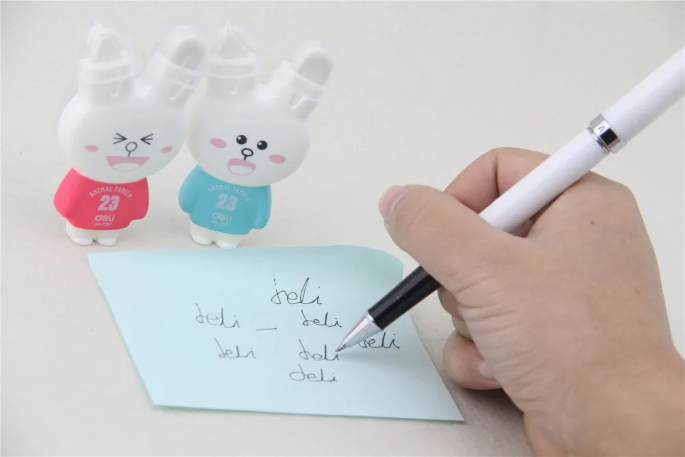 Kawaii канцелярский корректор лента мультфильм кролик коррекция лента фиксируется с двойным ластиком офисные школьные принадлежности коррекция жидкости
