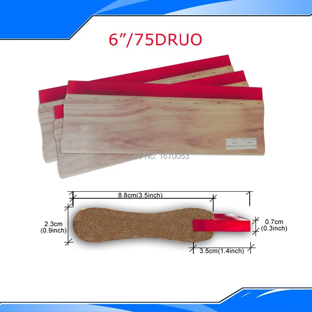 Бесплатная доставка скребок для печати с деревянной ручкой (3x15 см) шелковая