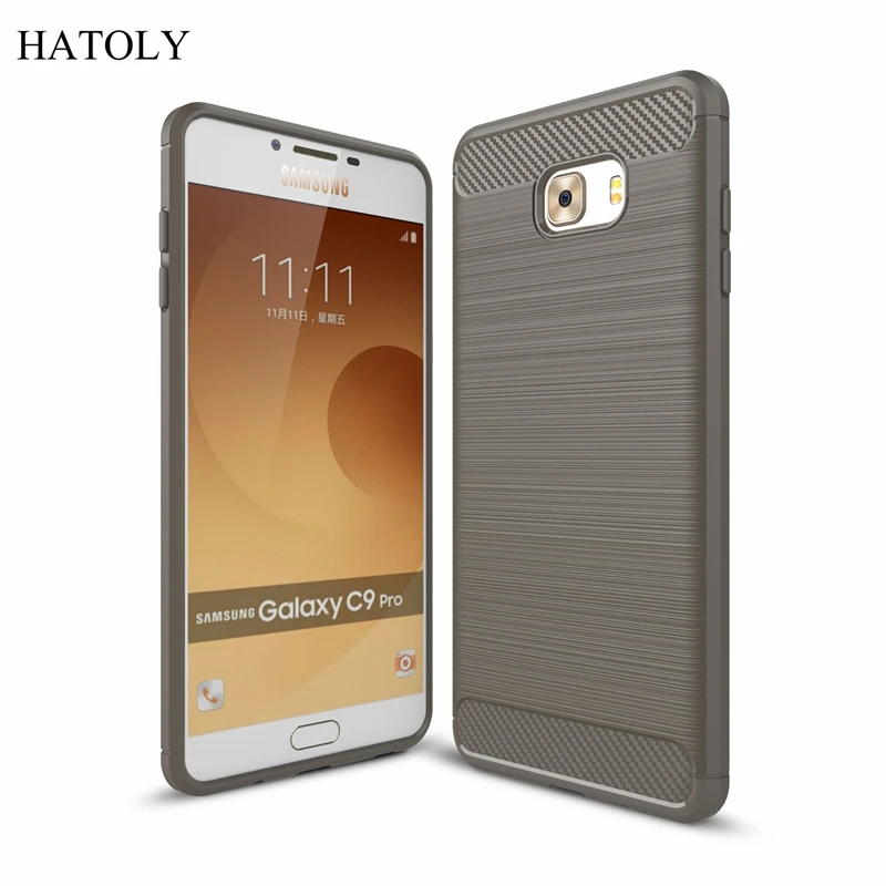 Чехол HATOLY для samsung Galaxy C9 Pro мягкий силиконовый чехол с ворсом из ТПУ C9000 6 дюймов |