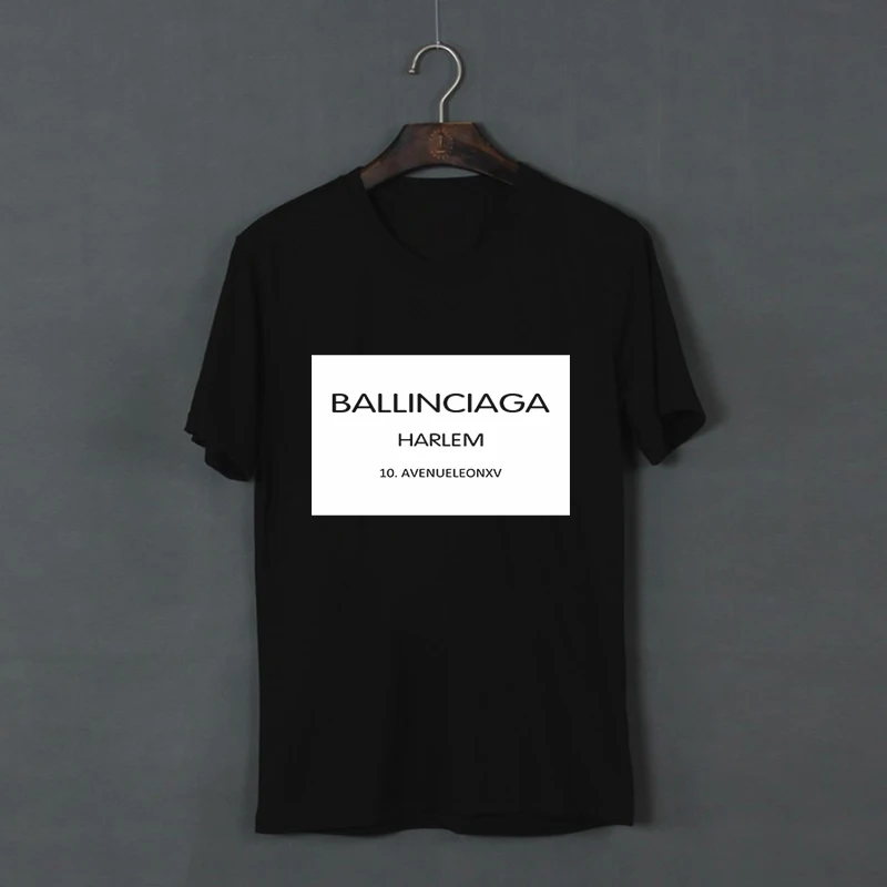 2015 летний стиль мужской мода майка классический Ballinciaga camisetas о шеи размер евро