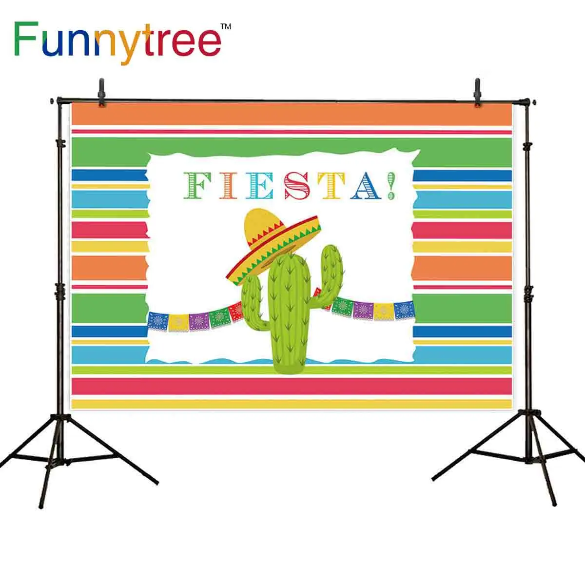 Funnytree фон для фотостудии красочные полосы firsta мексиканский карнавал фестиваль