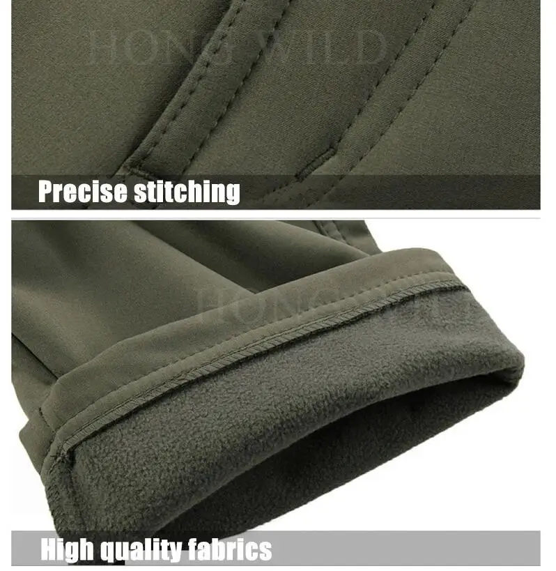 Outdoor softsell military camouflage suit men's tactical waterproof jacket For Hunting Hiking fishing fleece jacket pants