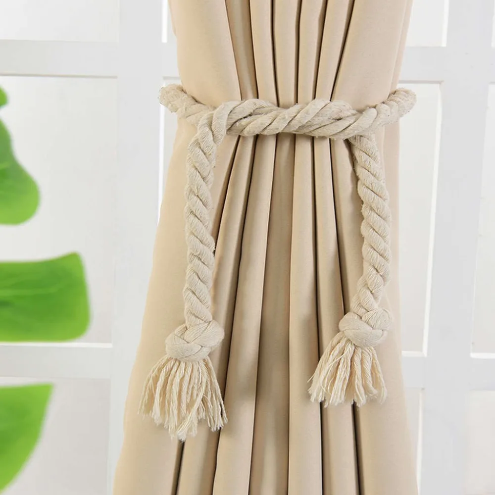 Новые трикотажные Аксессуары для штор из хлопка и льна ручной работы веревка
