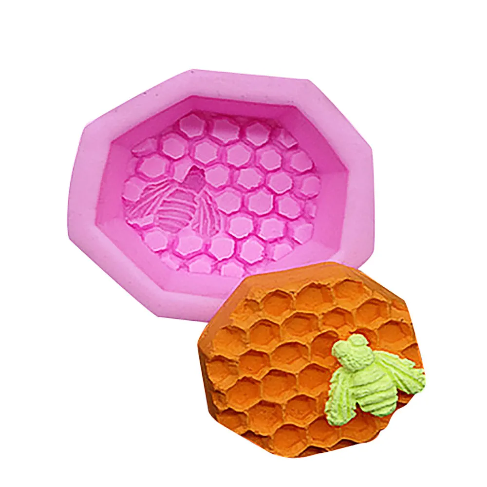 Форма для торта DIY 3D пчела соты силиконовая клейкая форма изготовления свечи