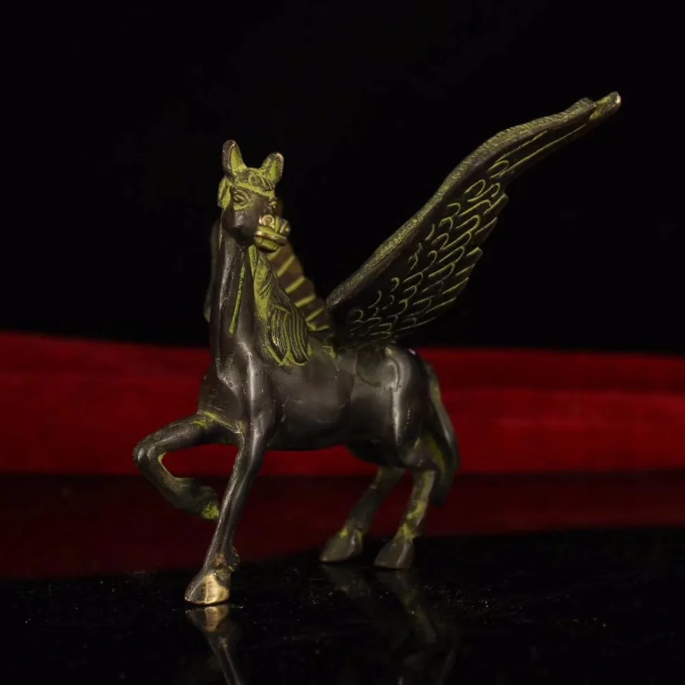 Christmas decoration Home Desk/Living Room statue Handmade Art sculpture Chinese Bronze Flying horse model Antique Horse | Дом и сад