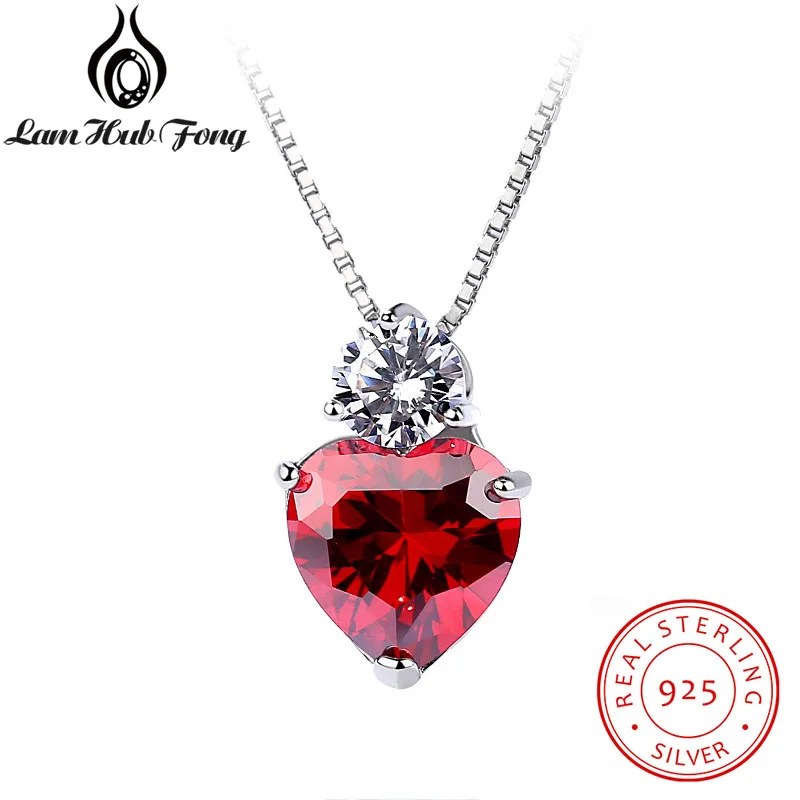 Свадебные ювелирные украшения красный циркон серебро 925 пробы кулон в виде