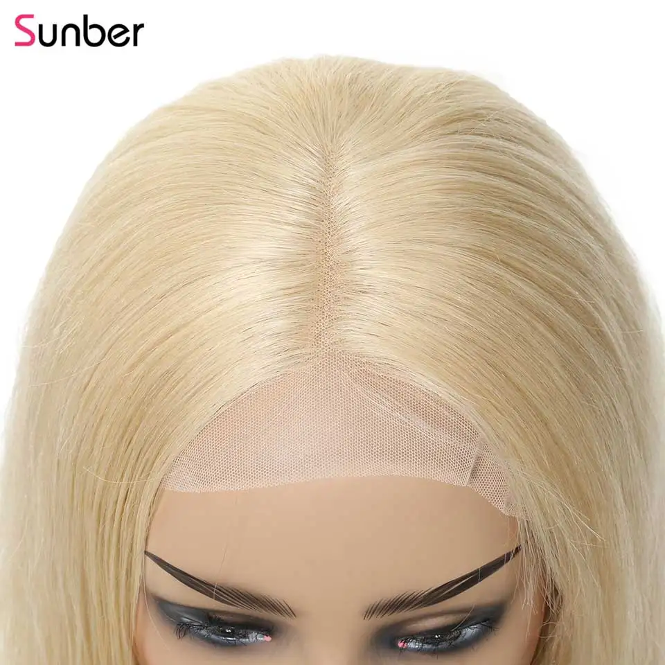 Sunber Hair, 613 блонд, объемная волна, парик на кружеве для женщин, remy hair 13x4/6, плотность 150%, бразильский предварительно выщипанный прозрачный парик на шнурке