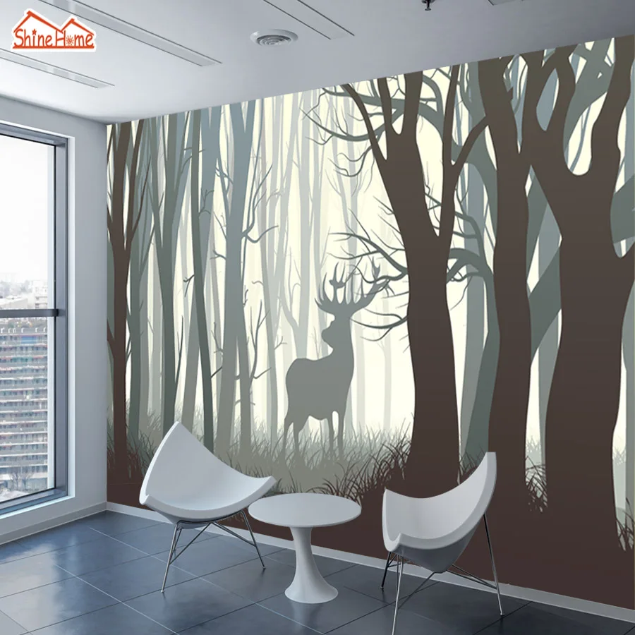 

Custom 3d Photo Wallpapers Mural Wallpaper for Walls Rolls Kids Living Room Bedroom Foggy Forest Contact Wall Papers Home Decor