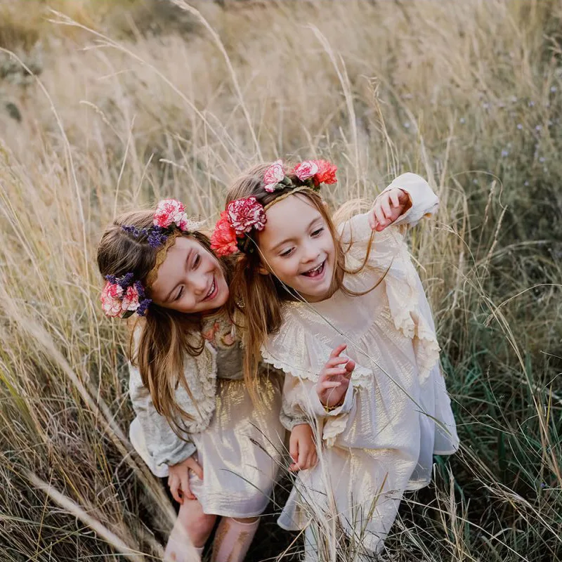 Испанское благородное платье для девочек Брендовые платья с длинными рукавами