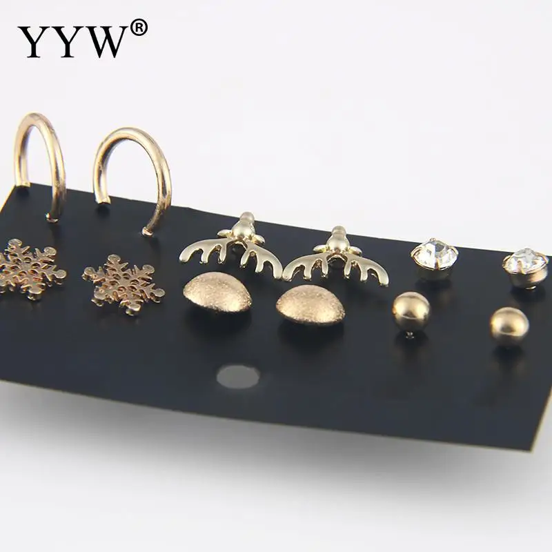 Brincos Очаровательный Комплект сережек для женщин Bijoux Crystal круглые треугольные