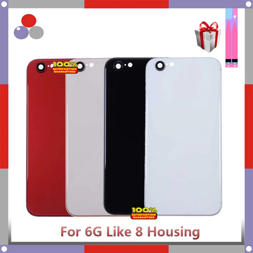 Высококачественная Крышка батарейного отсека для iphone 6 6G 6P 6Plus Like 8 задняя крышка