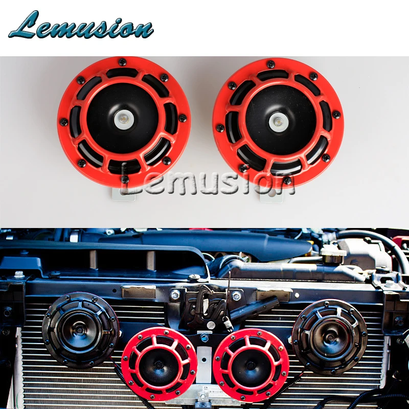 Автомобильный красный Электрический звуковой сигнал комплект для Volkswagen VW Polo Passat