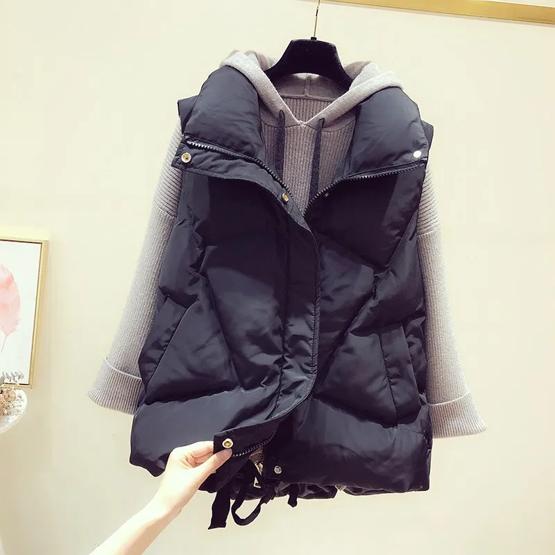 2019 Повседневный однобортный хлопковый жилет пальто женский ветрозащитный без