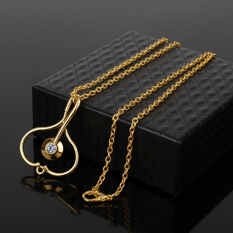 

Оптовая продажа, медицинский стетоскоп dongsheng ожерелья ручной работы, романтическое ожерелье с эхометром в форме сердца для врача медсестры...