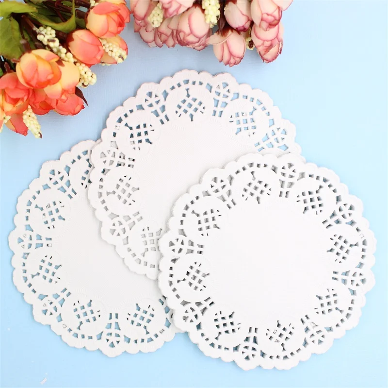 YPP CRAFT креативное ремесло 5 дюйма круглая белая бумага Кружева Doilies салфетка для