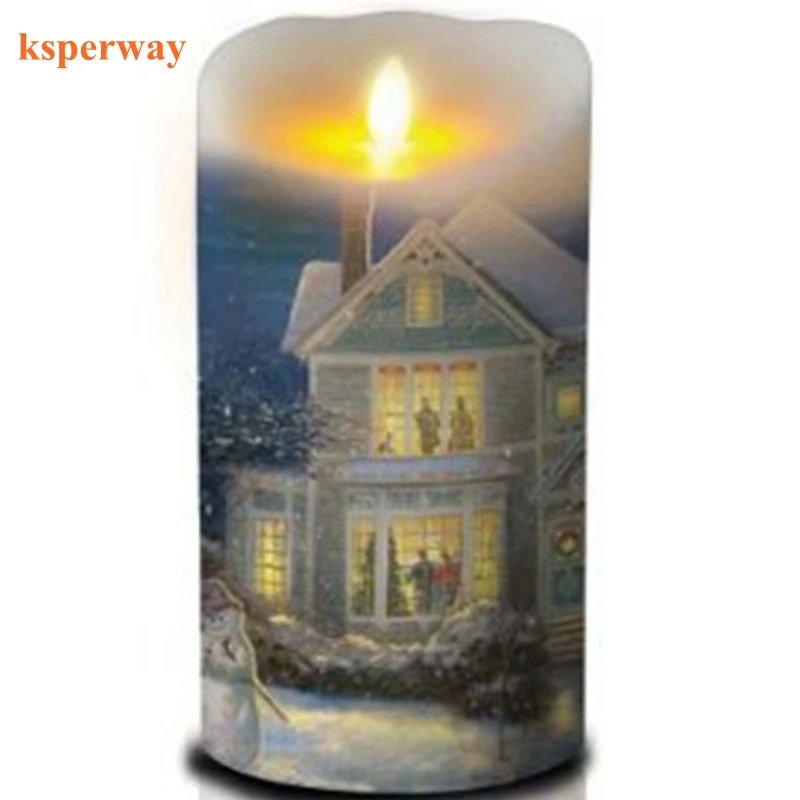 Ksperway беспламенного Воск Свечи перемещение Вика светодиодный свечи с