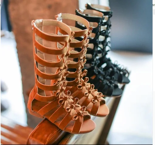 Новинка лета 2019 европейская детская обувь римские сандалии с открытым носком для