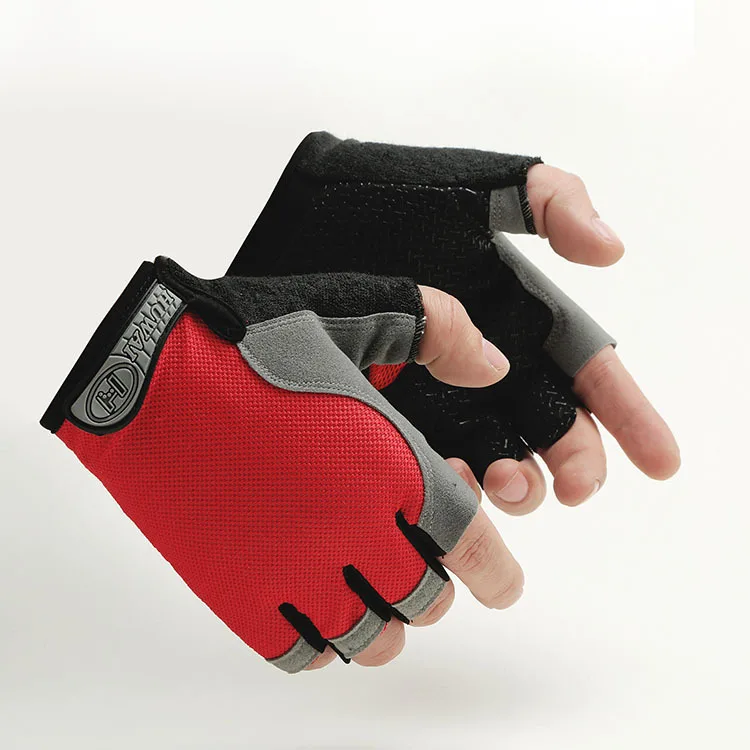 Мужские перчатки без пальцев нескользящие спортивные велосипедные для рыбалки