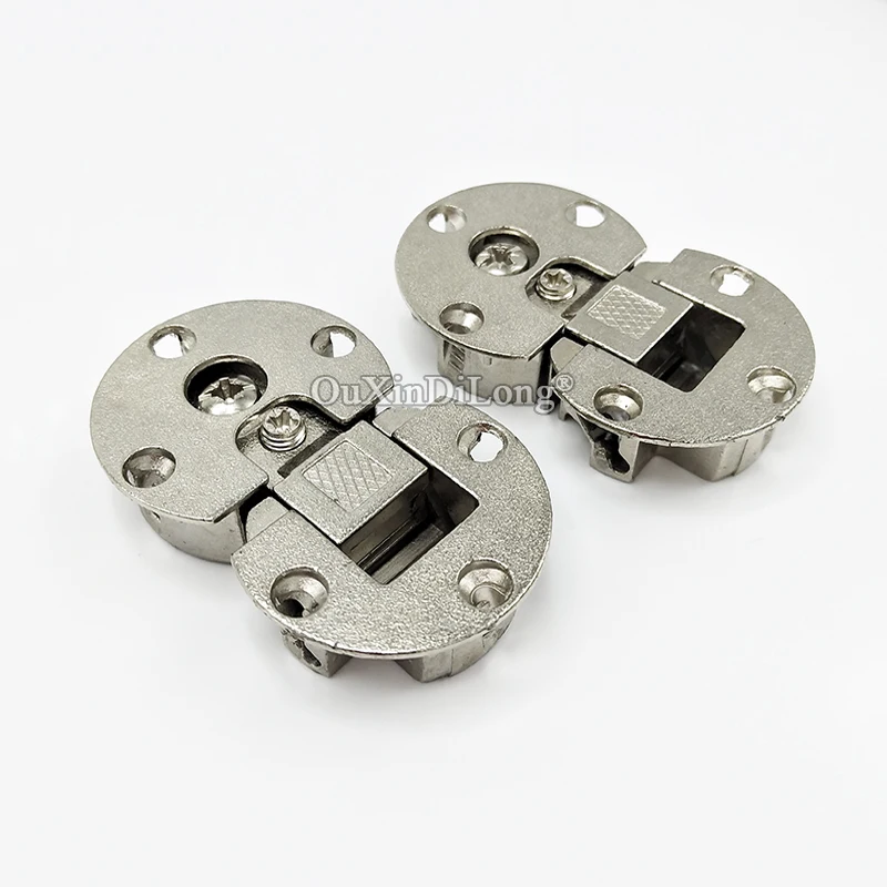 6 шт./лот круглые откидные петли для шкафа скрытые складные дверные из сплава