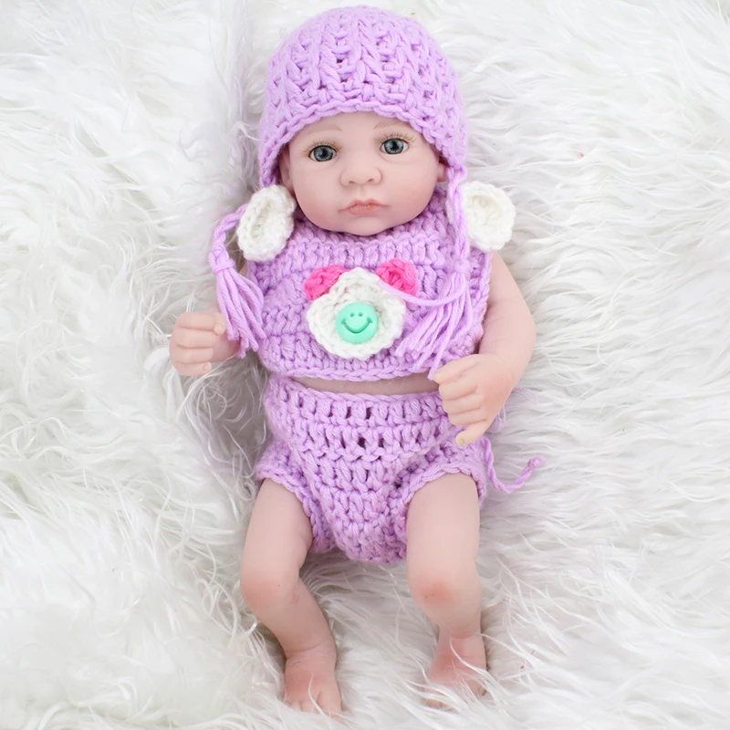 NPKDOLL 10 дюймов 25 см полностью виниловая силиконовая кукла для новорожденных