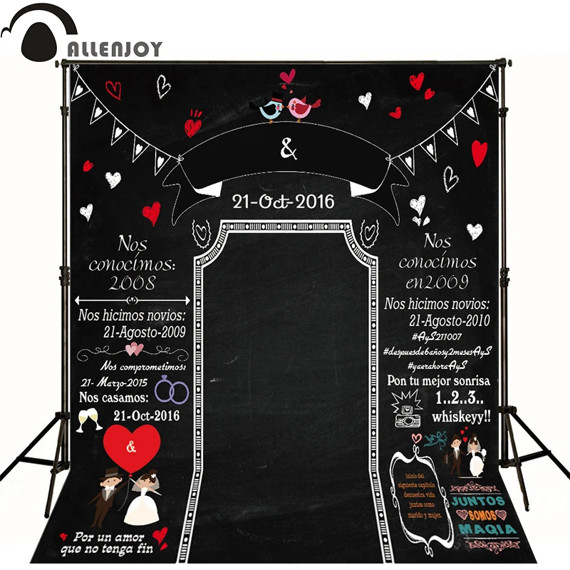 Allenjoy фон для фотосъемки доска Романтическая свадьба птицы оригинальный дизайн