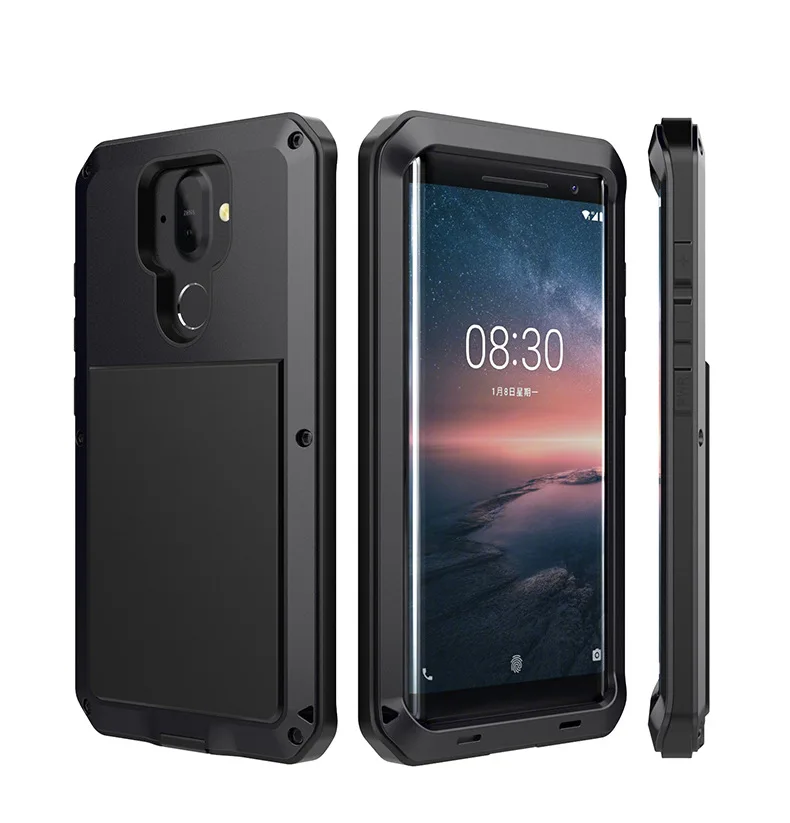 Роскошный Водонепроницаемый Алюминиевый металлический корпус Doom Armor для Nokia 8 Sirocco с полным покрытием Coque 360 ударопрочный