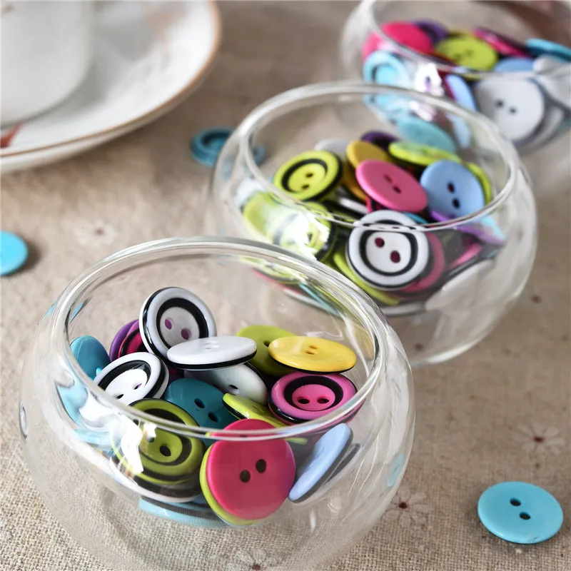 100 шт. круглые полимерные пуговицы для шитья с 2 отверстиями 15 мм|accessories glasses|accessories
