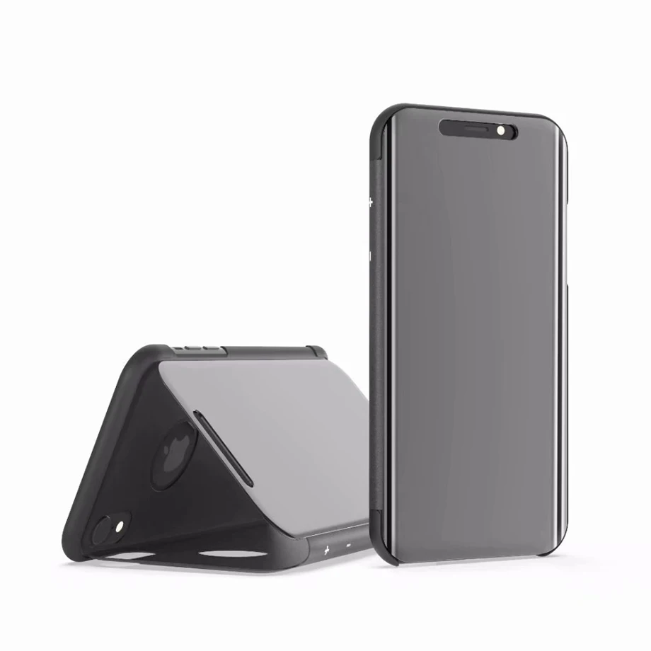 Золотой телефон орхидеи чехол для iPhone 6 6s 7 8 Plus Чехол Флип зеркало умный для iPhone 7 X XS MAX XR чехол Капа