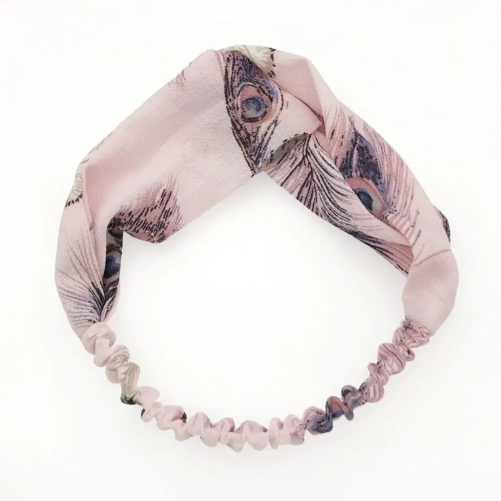 1 шт. ретро головной убор повязка с принтом перьев павлина тюрбан для женщин
