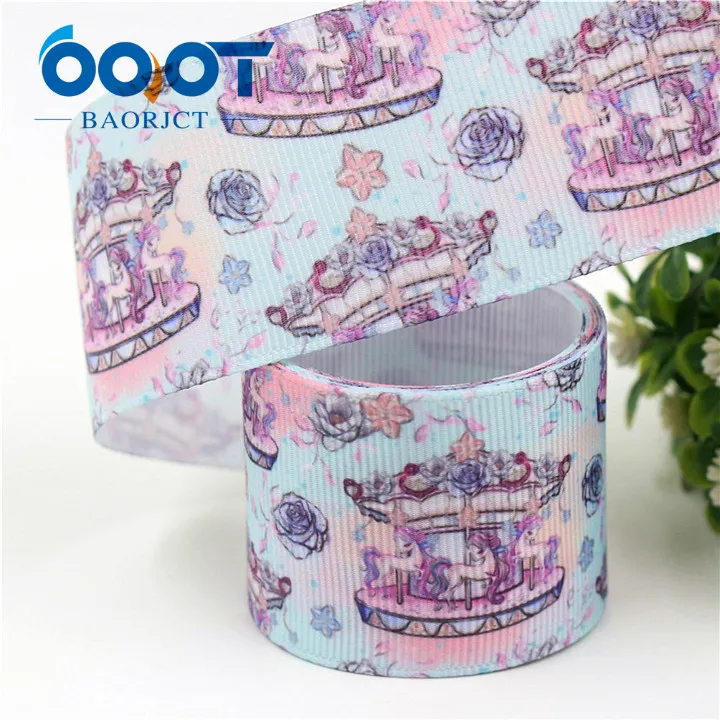 OOOT BAORJCT I-19225-468, 38 мм, 10 ярдов мультфильм термотрансферные печатные корсажные ленты, лук кепки DIY аксессуары украшения - Цвет: I-19225-473