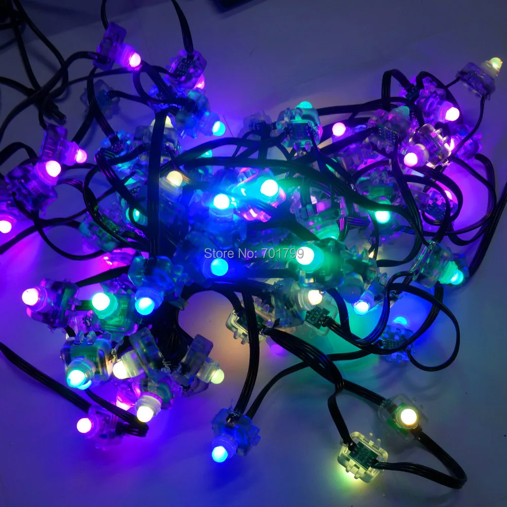 Черный провод DC12V WS2811 smart led строку, адресуемых, ip68 Номинальная; эпоксидная смола заполнены; 100 шт. строка