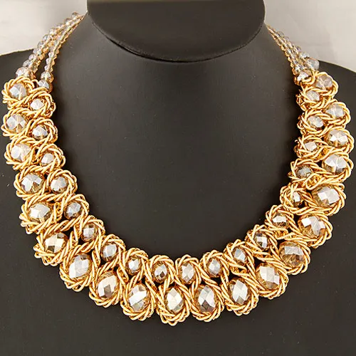 Женское Ожерелье Kymyad Bijoux длинное ожерелье с двумя кристаллами|crystal bead necklace|statement
