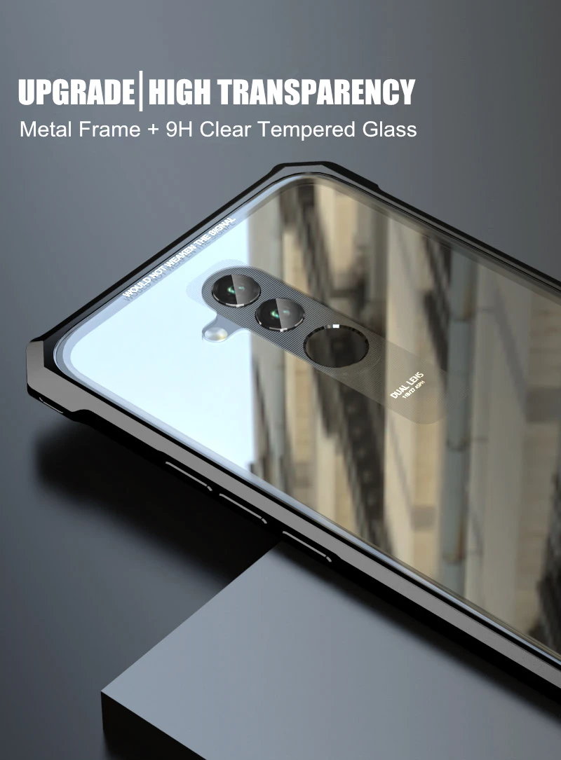 OMEVE чехол из закаленного стекла для huawei mate 20 Lite mate 20 Pro чехол mate 20 металлическая рамка прозрачная стеклянная задняя крышка бампер для Maimang7