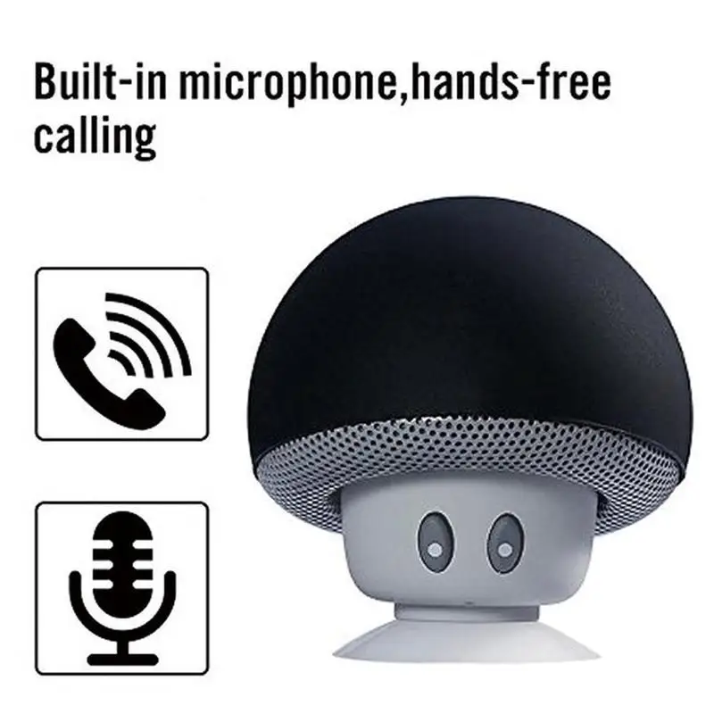 Мультяшные bluetooth колонки миниатюрные в форме гриба водонепроницаемые