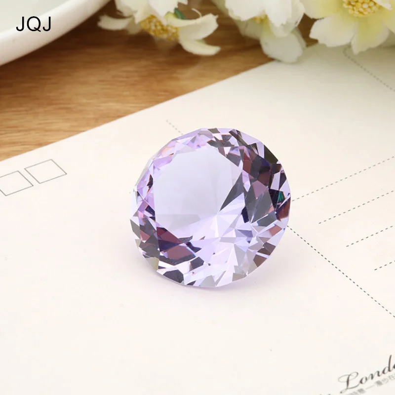 JQJ Кристалл стекло Diamond 3 см Ремесло Подарки пресс папье shimmer и блеск драгоценные
