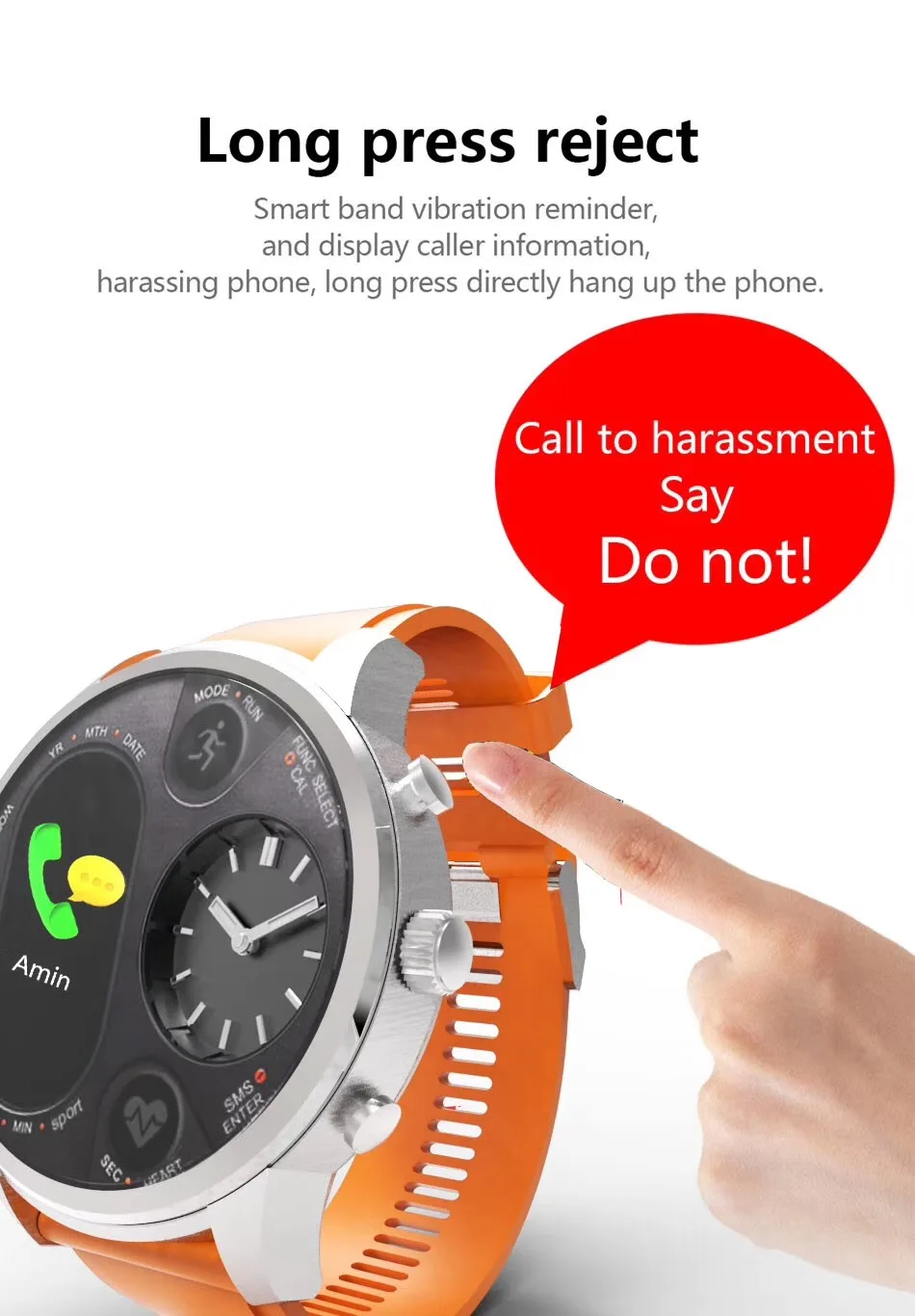 Стиль IP68 Водонепроницаемые Bluetooth Смарт часы T3 Dual Time для ISO8.0+ и Android системы