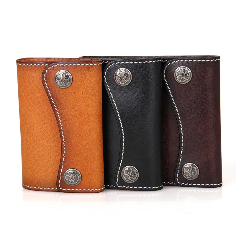 Модная стильная сумка для ключей из натуральной кожи унисекс 6 крючков